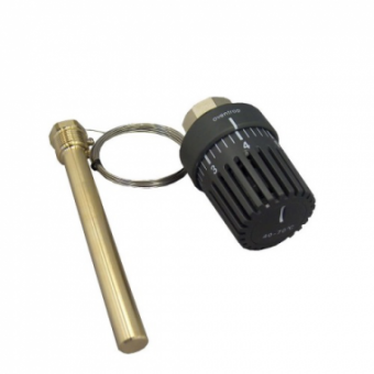 Терморегулятор с погружным датчиком 20-50 C, капиллярная трубка 2м, погружная гильза G1/2