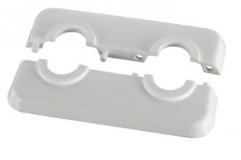 Декоративная пластиковая крышка, белая, диаметр отверстия 16 мм