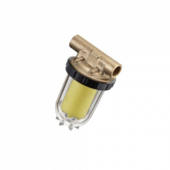 Фильтр жидкого топлива "Oilpur" для однотрубных систем без запорного вентиля 3/8 ВР, Ду 10, пластиковый фильтрующий патрон Siku 50-75 µm